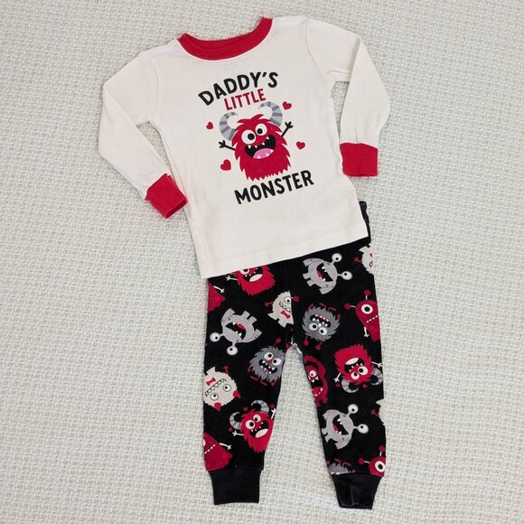 The Children's Place Other - 🛍️ BUNDLE ONLY • Children's Place Valentine's "Daddy's Little Monster" PJs 6-9m